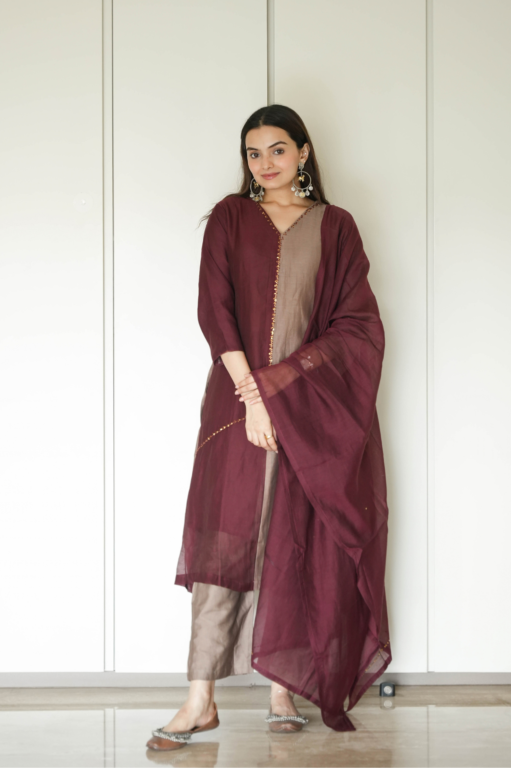 Riva Mul Chanderi Suit Set