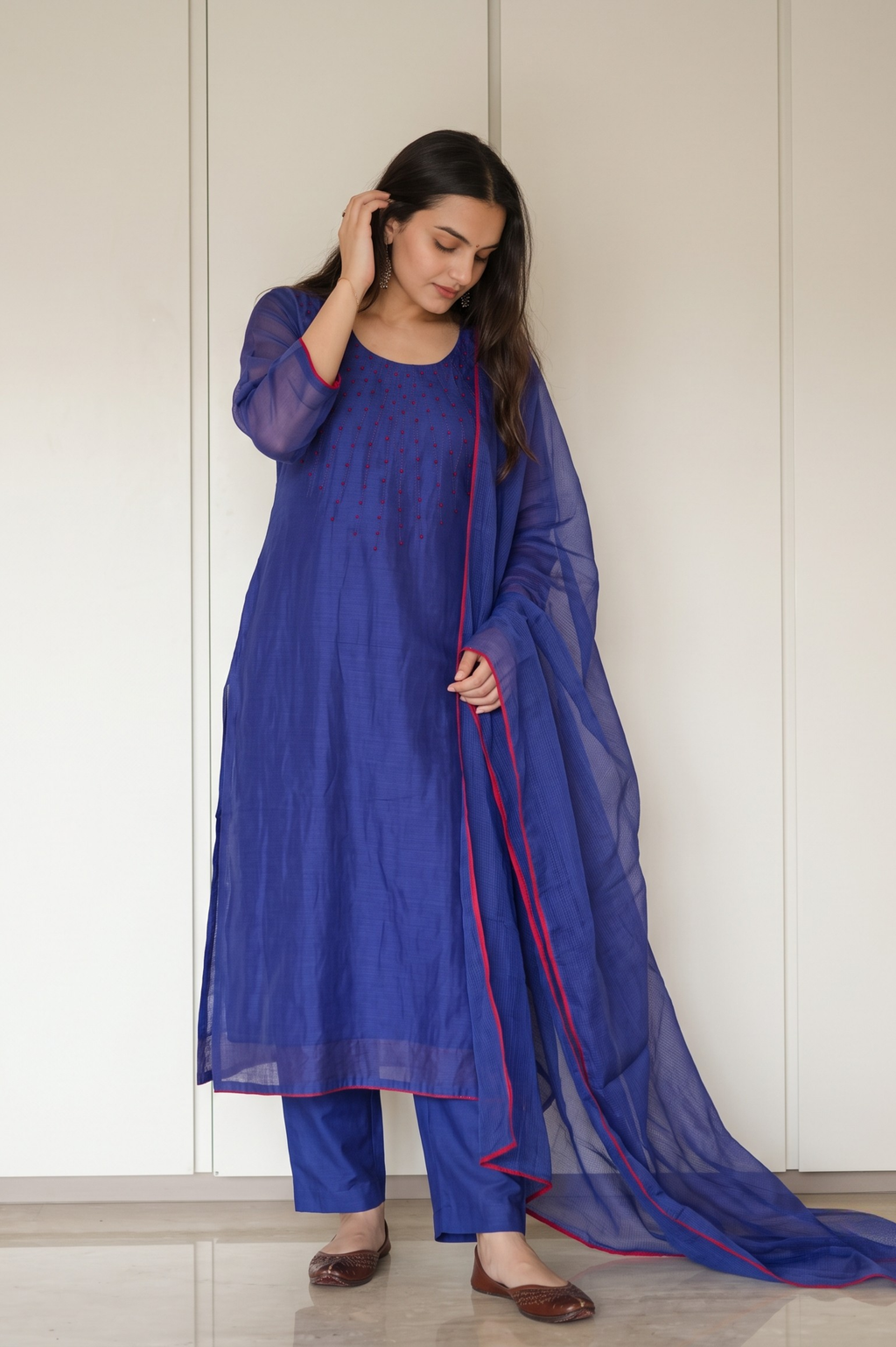 Meher Mul Chanderi Suit Set