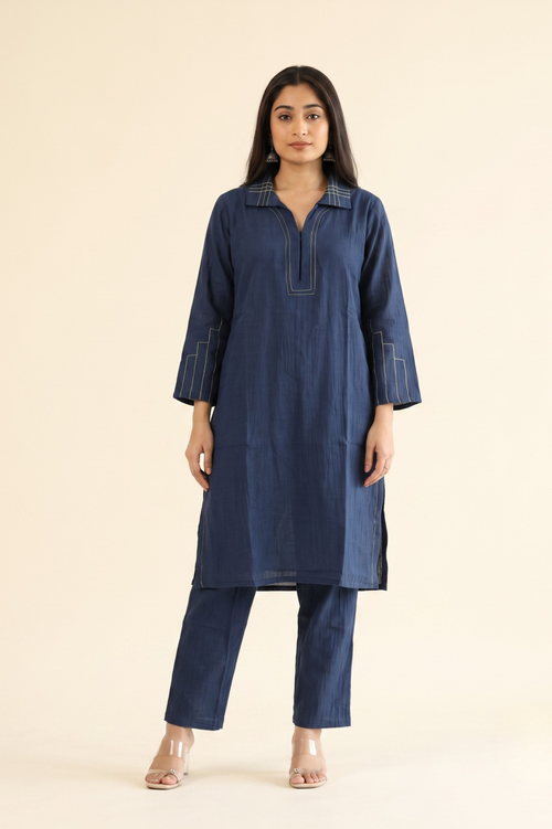 Twilight Mul Chanderi Co-ord Set
