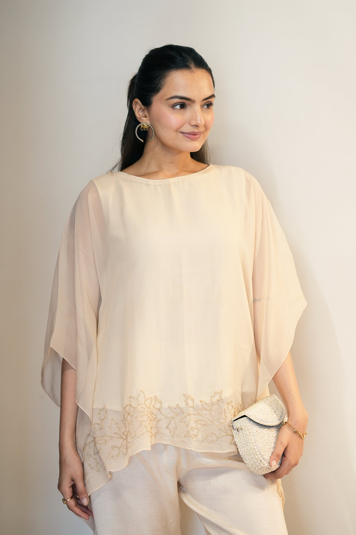 Roselight Organza Kaaftan Set