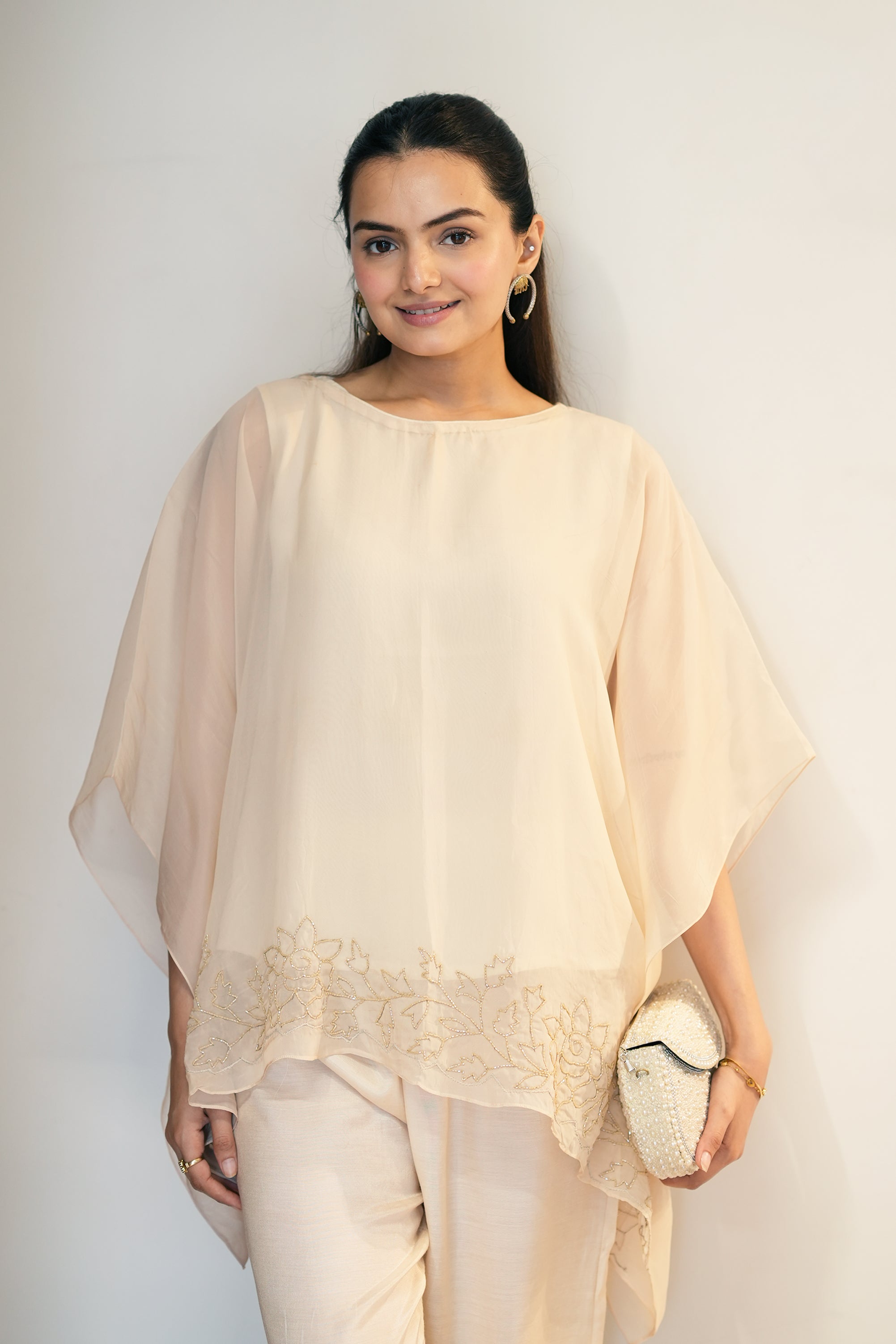 Roselight Organza Kaaftan Set