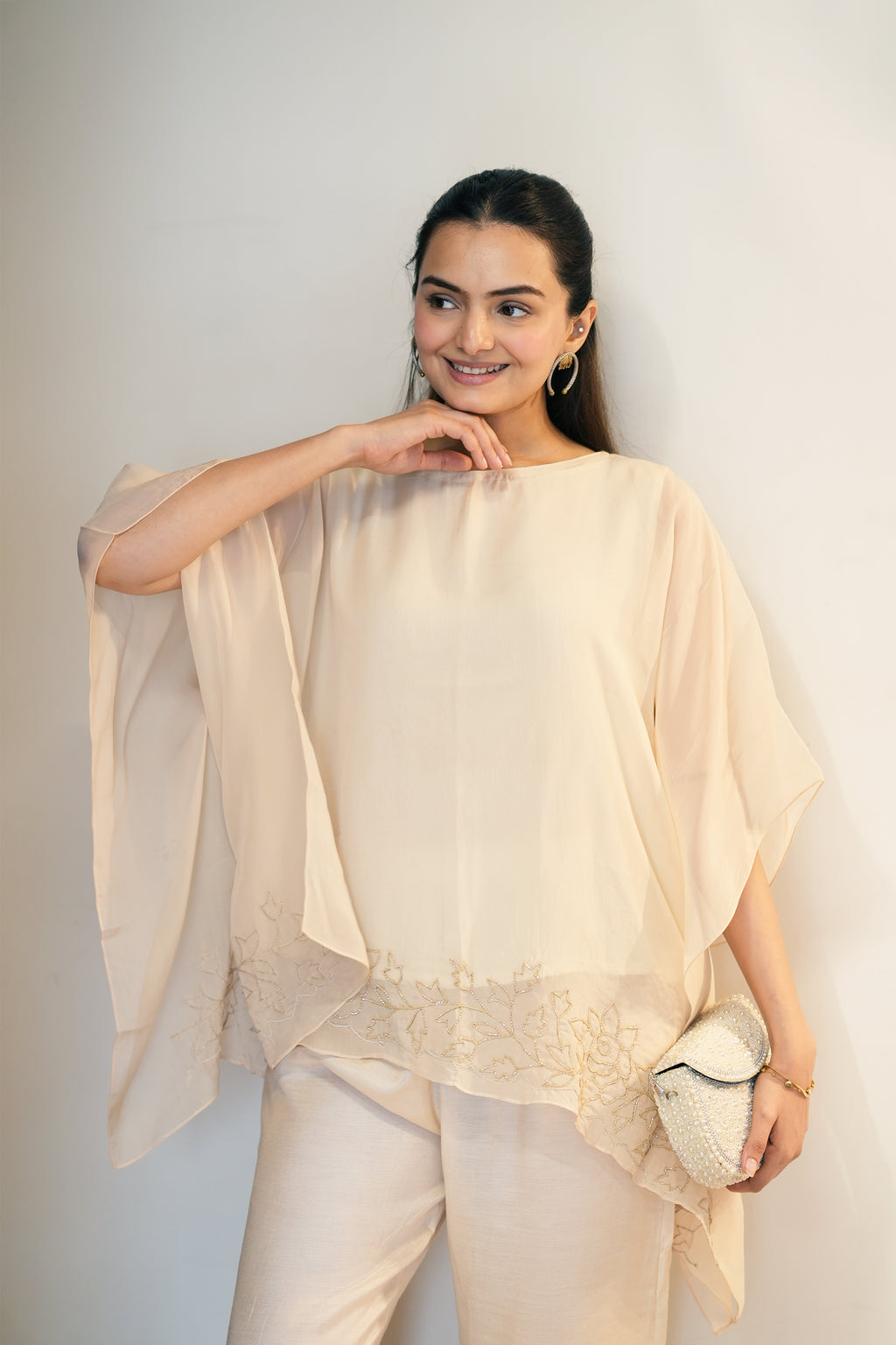 Roselight Organza Kaaftan Set