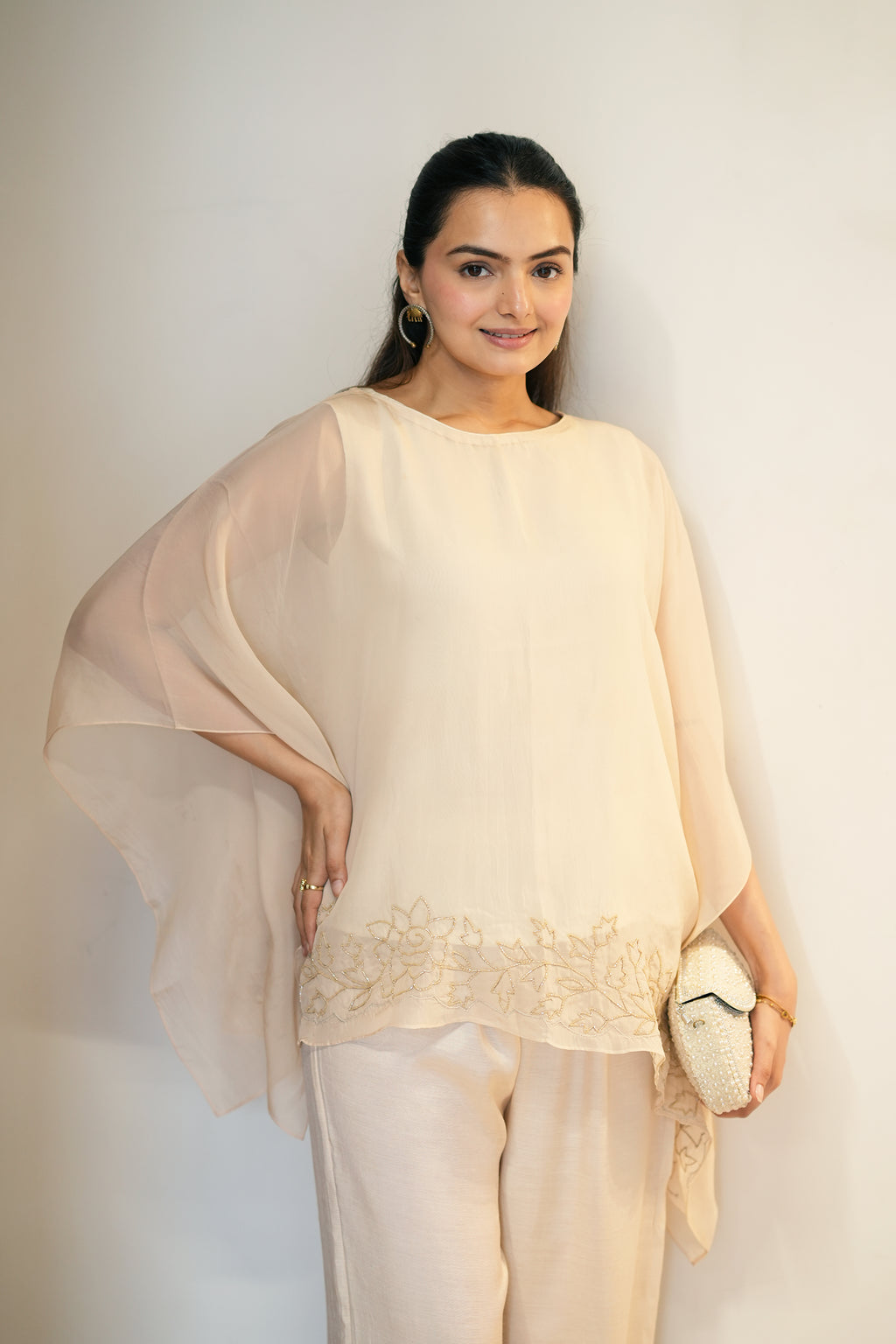 Roselight Organza Kaaftan Set