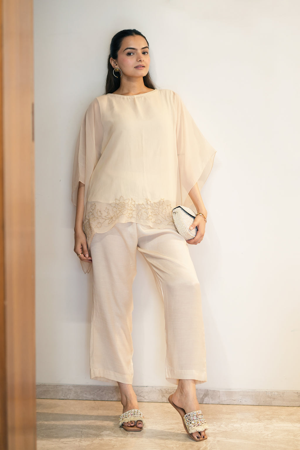 Roselight Organza Kaaftan Set