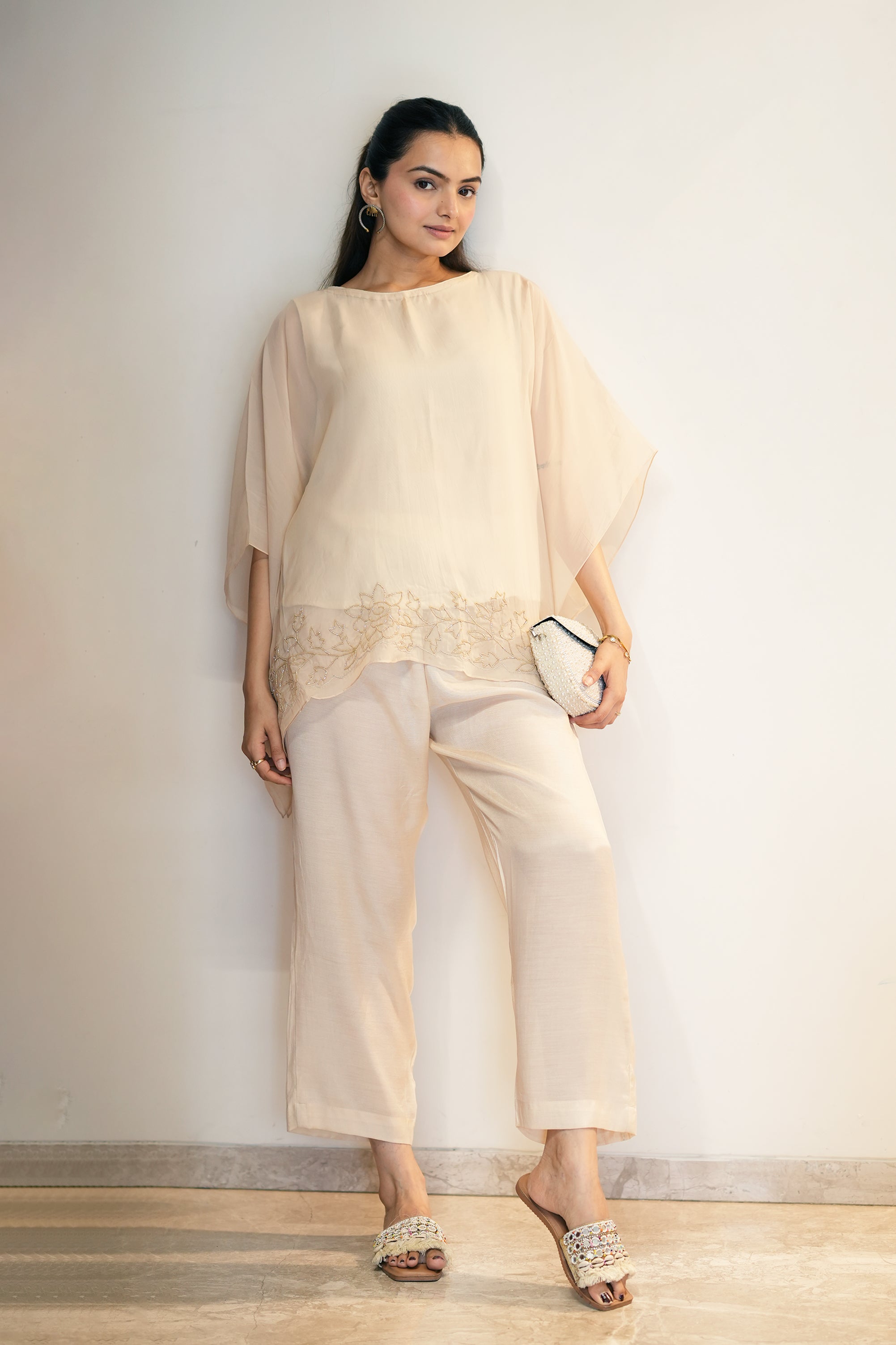 Roselight Organza Kaaftan Set