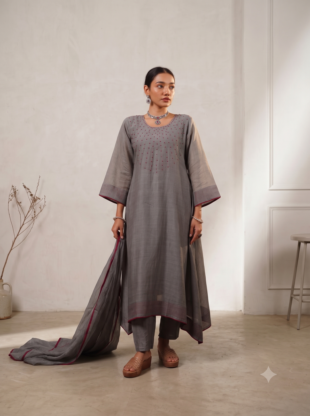 Meher Mul Chanderi Suit Set