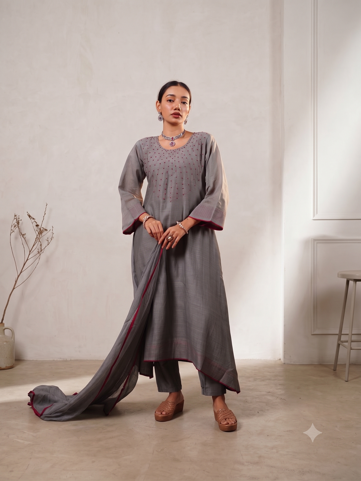 Meher Mul Chanderi Suit Set