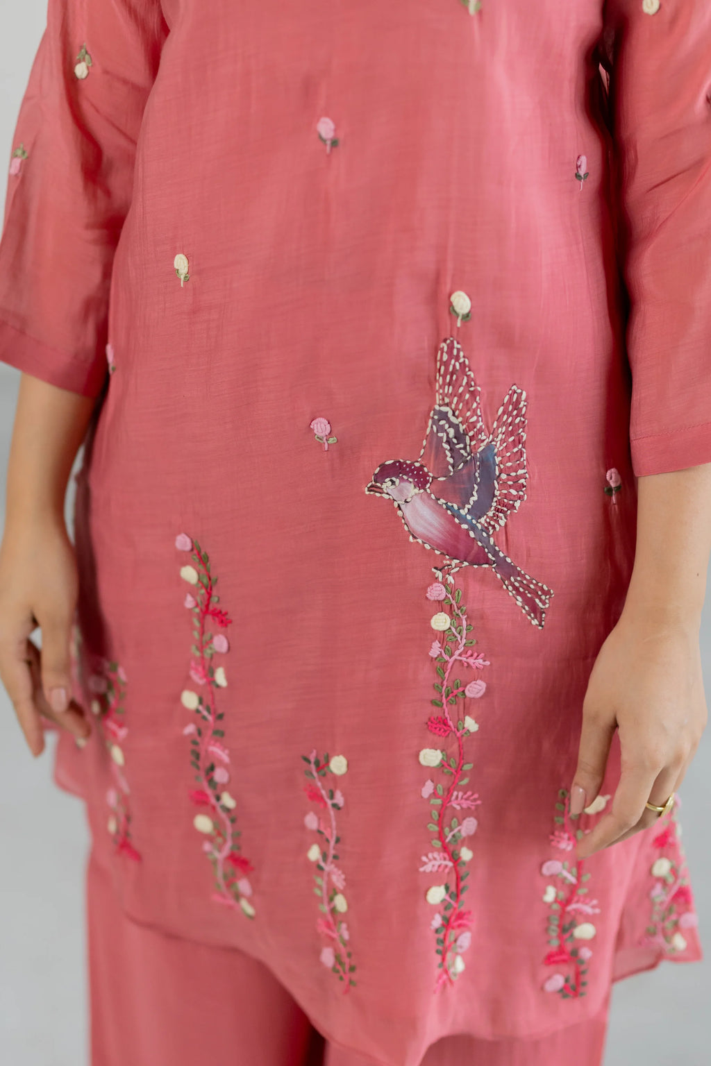 Flora Mul Chanderi Co-ord Set