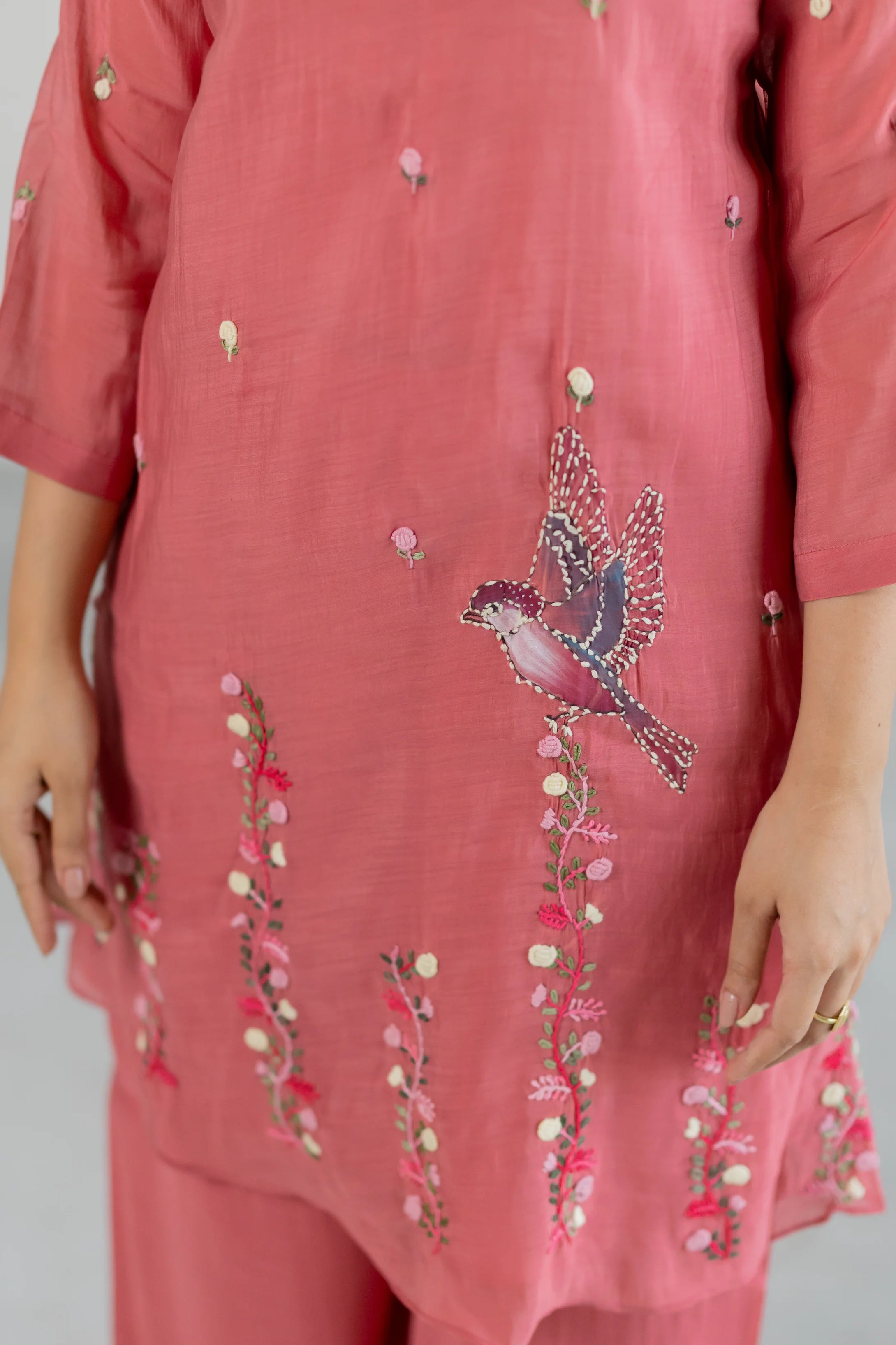 Flora Mul Chanderi Co-ord Set