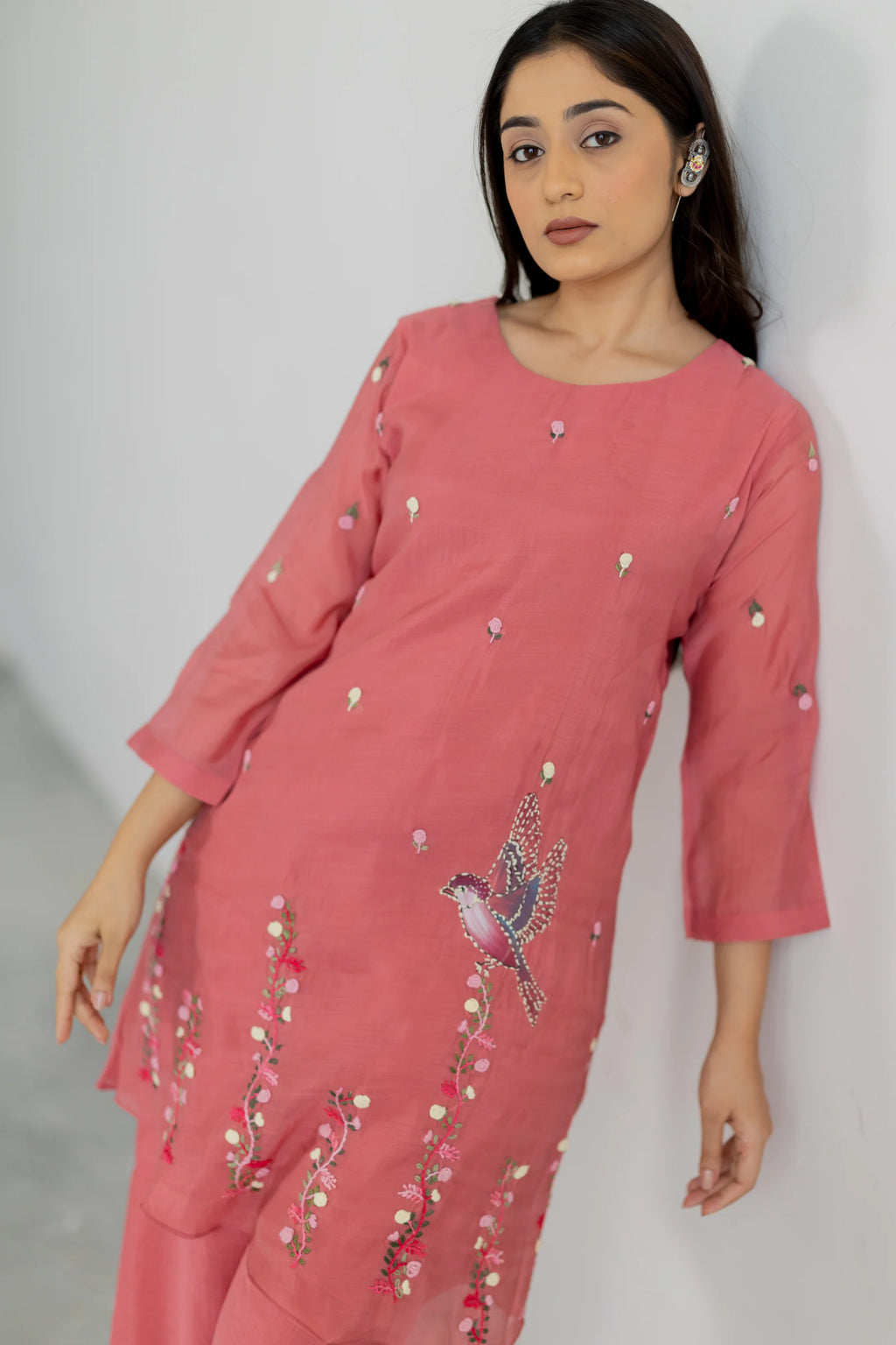 Flora Mul Chanderi Co-ord Set