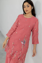 Flora Mul Chanderi Co-ord Set