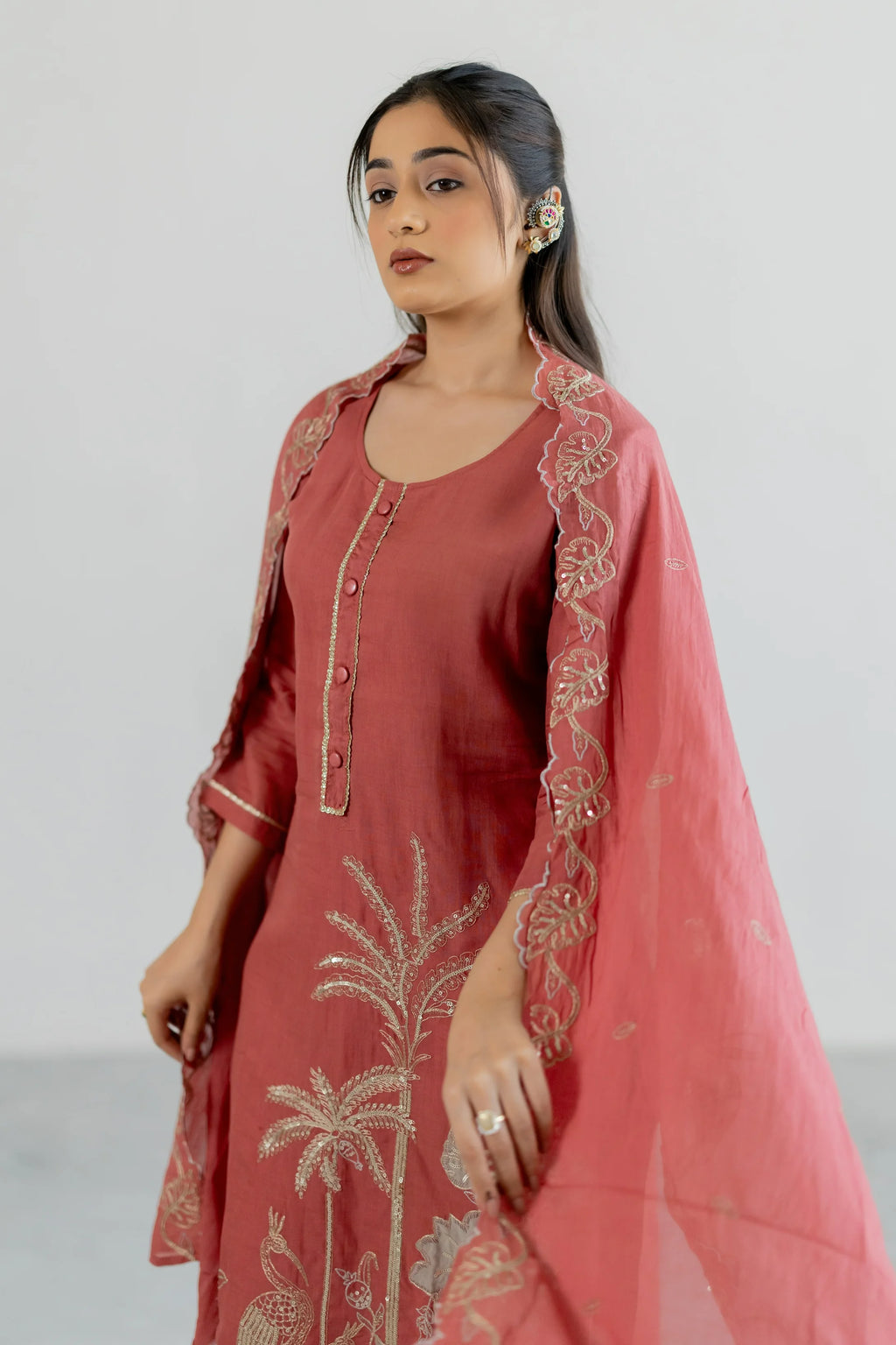 Zaria Mul Chanderi Suit Set