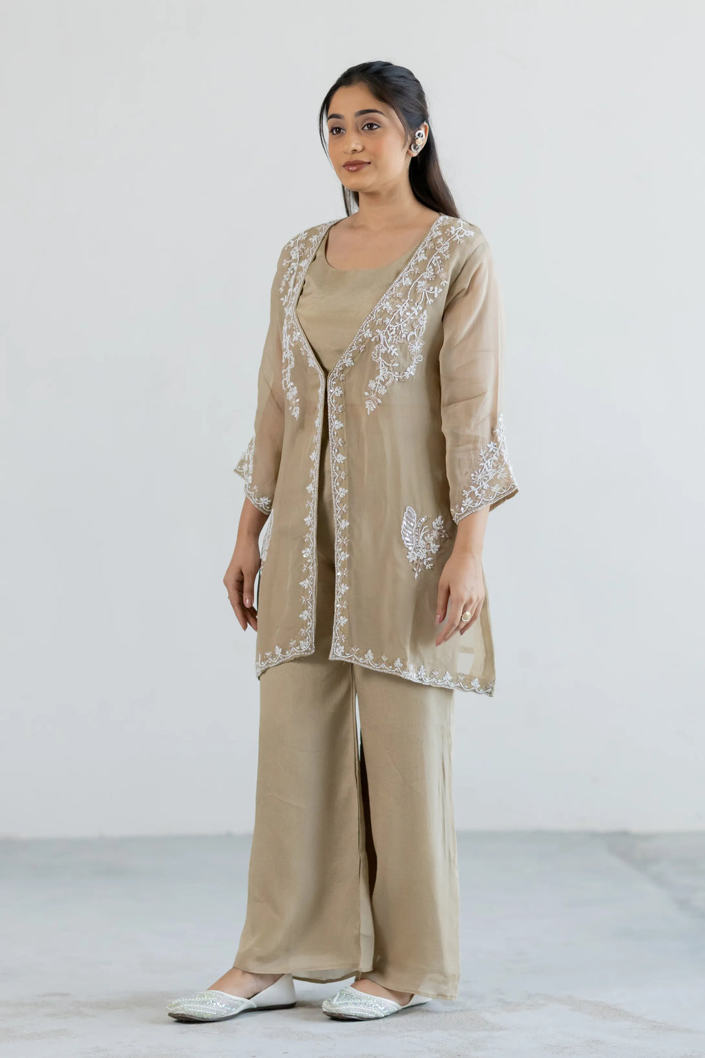 Zayra Organza Jacket Set