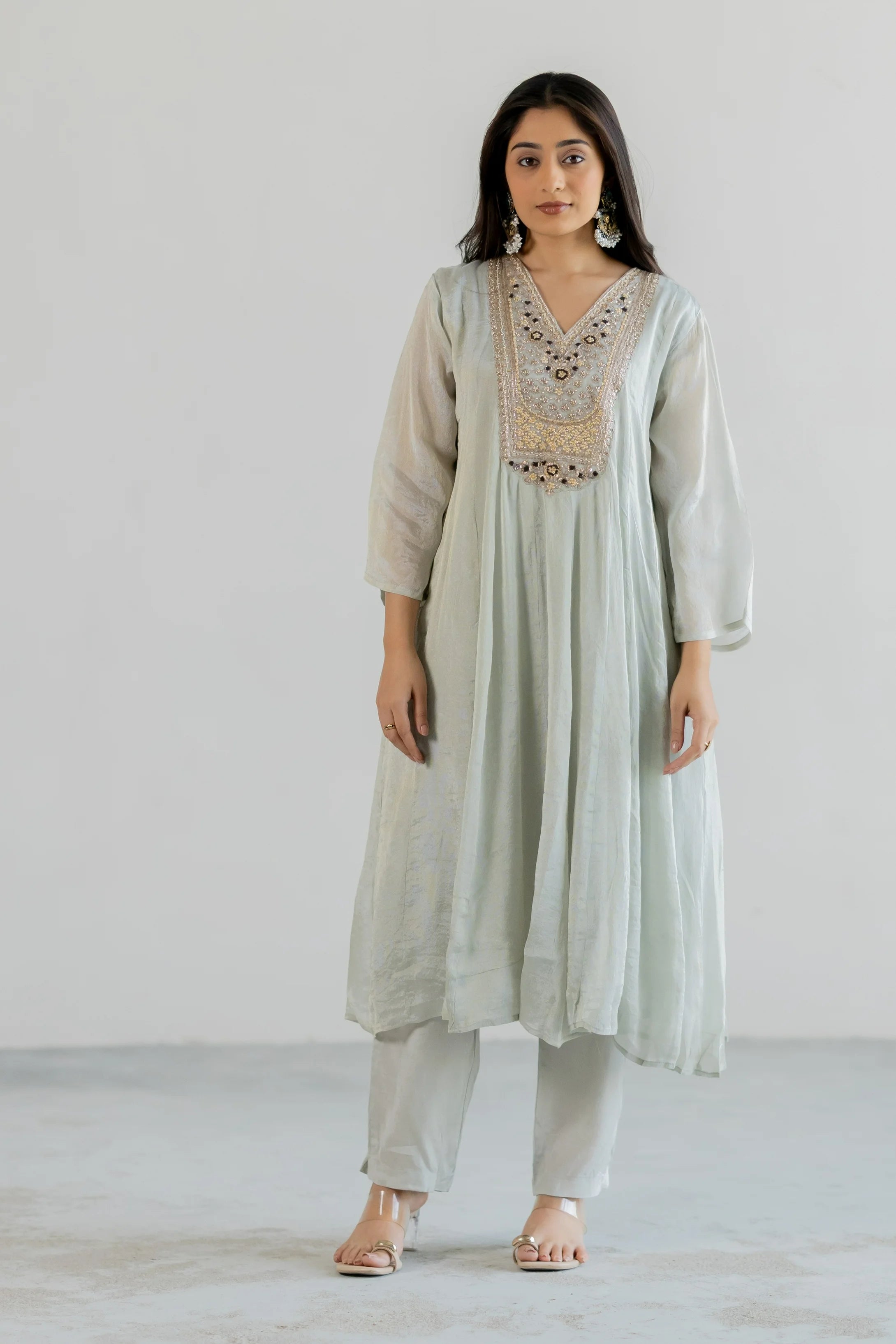 Nargis Shimmer Suit Set