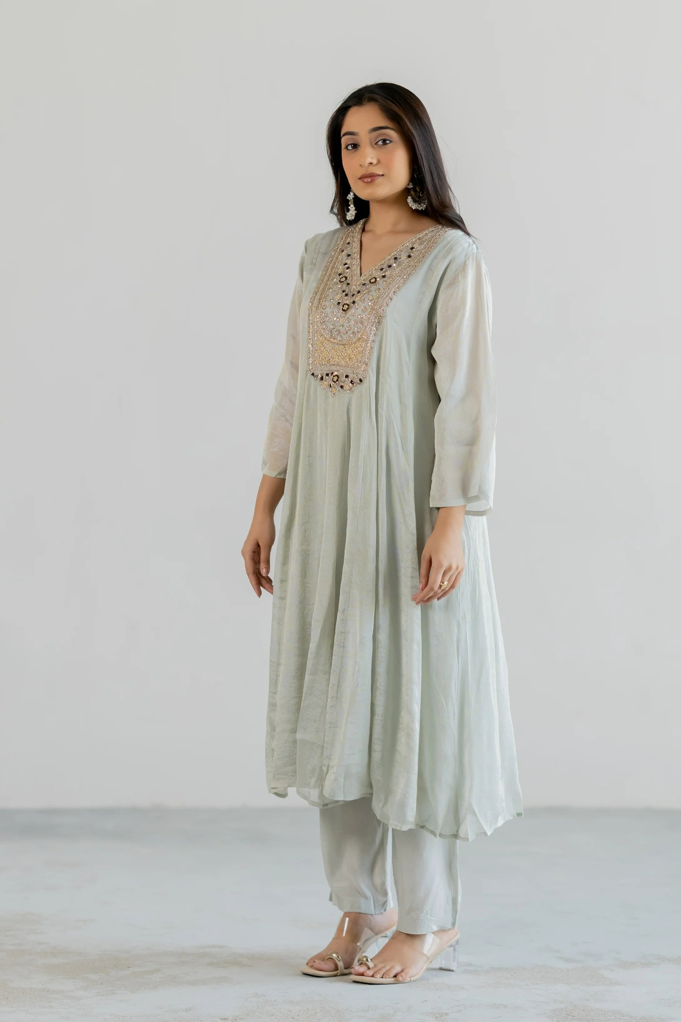 Nargis Shimmer Suit Set