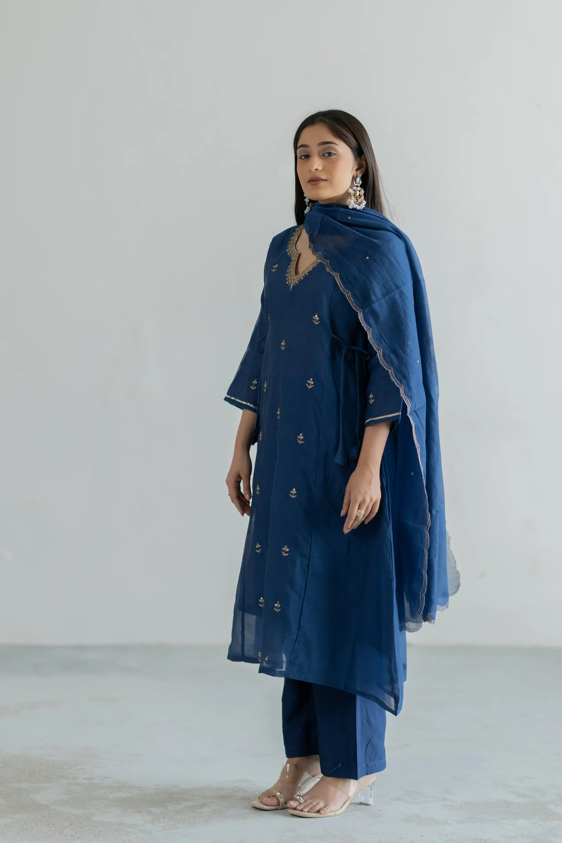 Noorani Mul Chanderi Suit Set