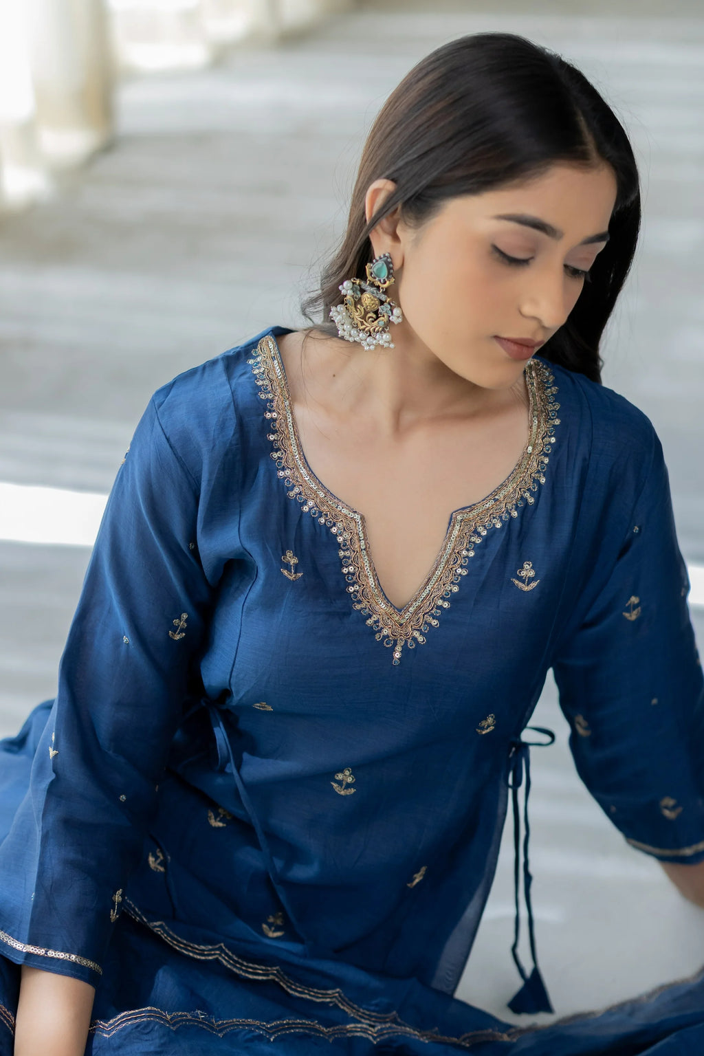 Noorani Mul Chanderi Suit Set