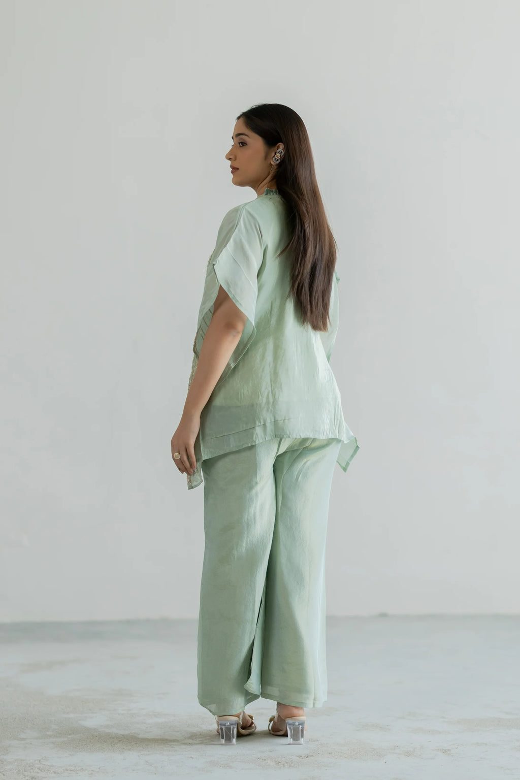 Gulzair Tissue Kaaftan Set