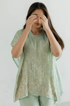 Gulzair Tissue Kaaftan Set
