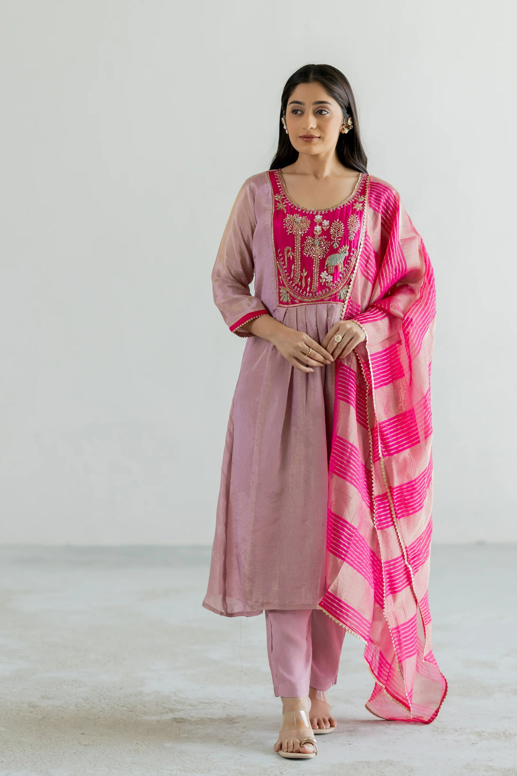 Zareen Shimmer Suit Set