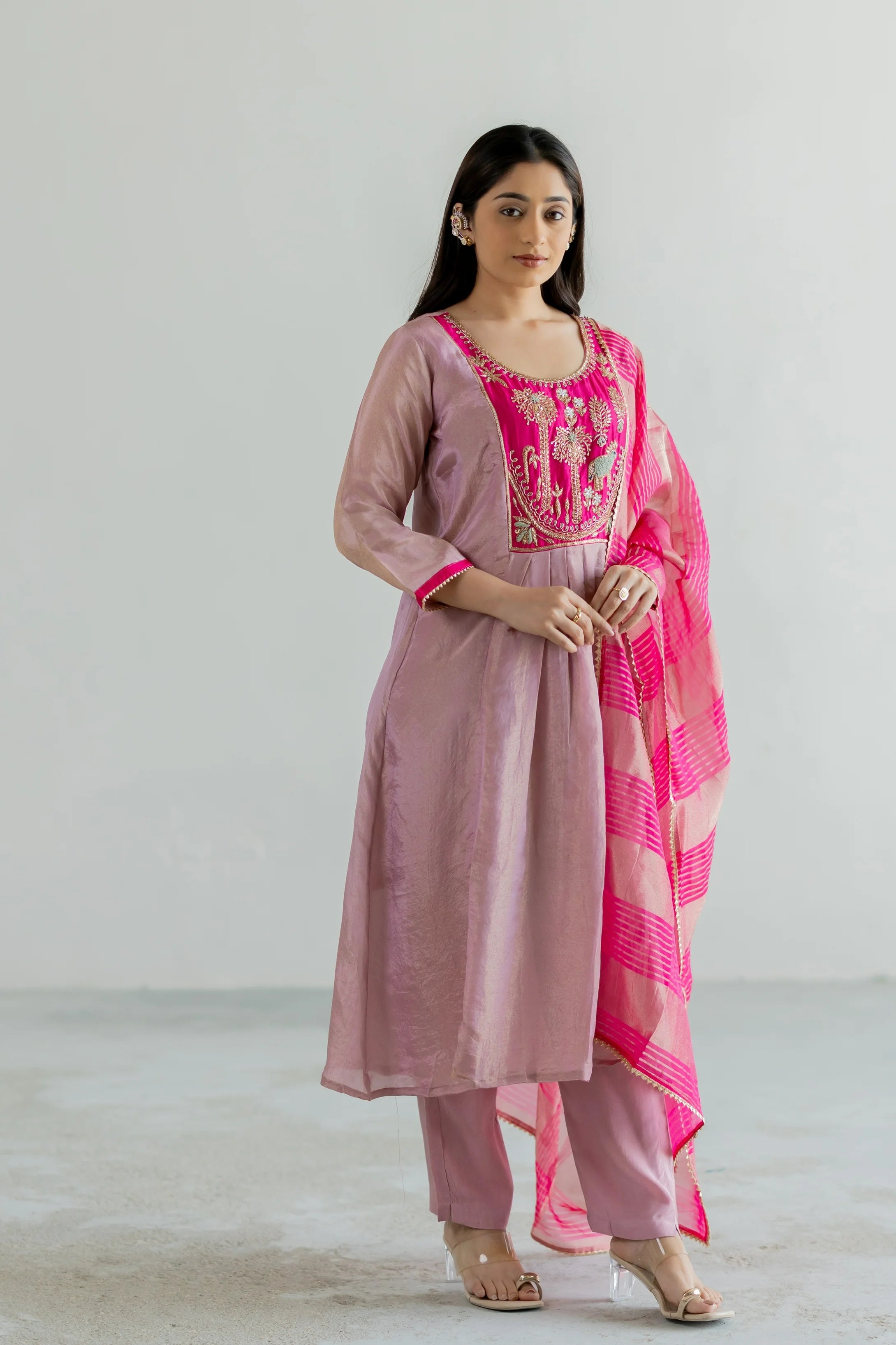 Zareen Shimmer Suit Set