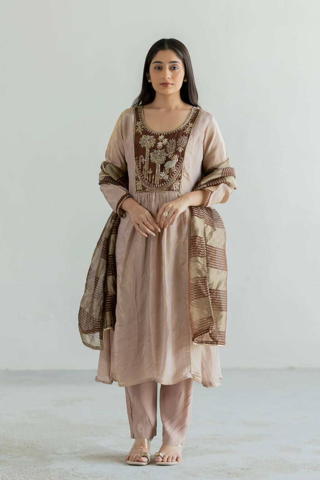 Zareen Shimmer Suit Set