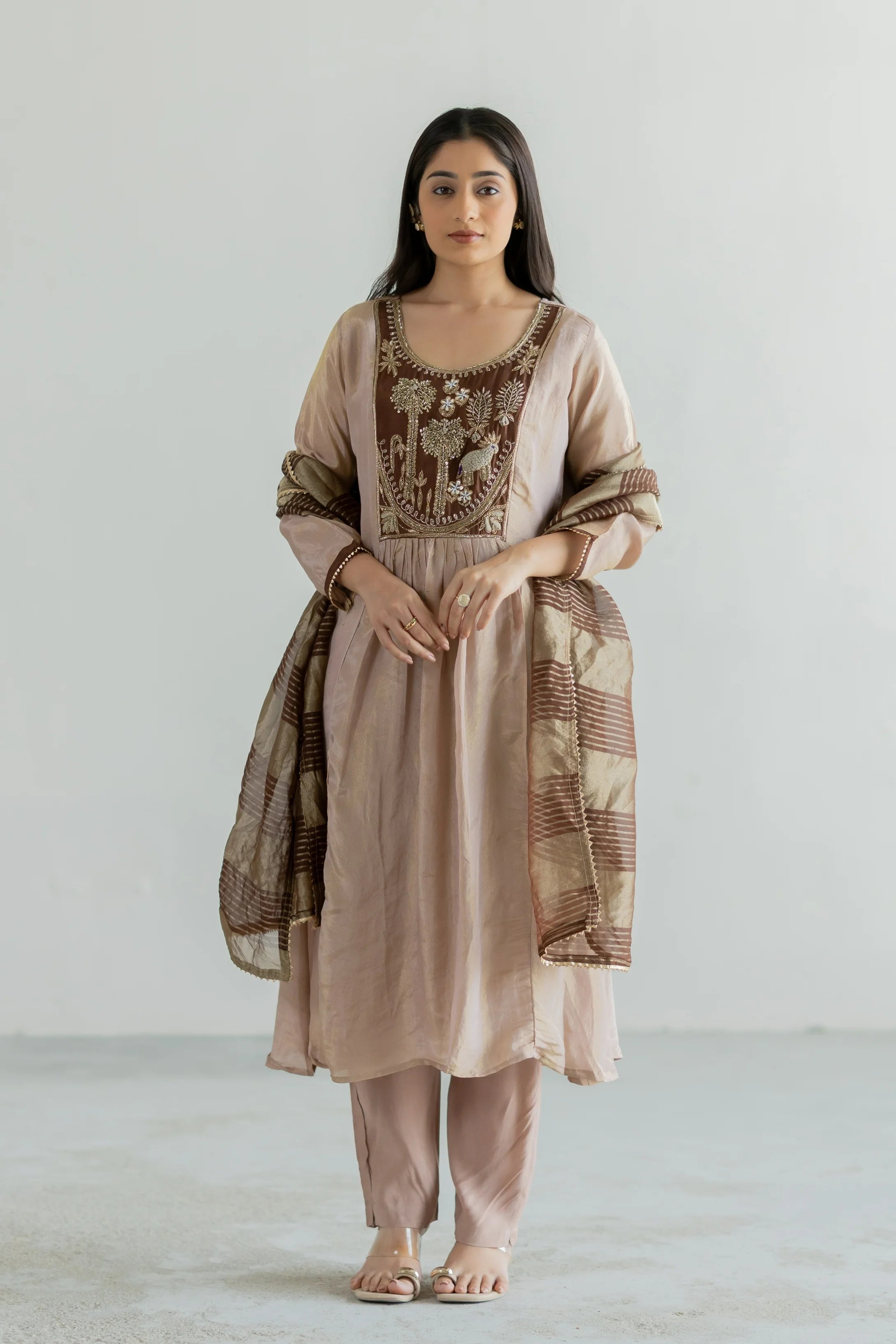 Zareen Shimmer Suit Set
