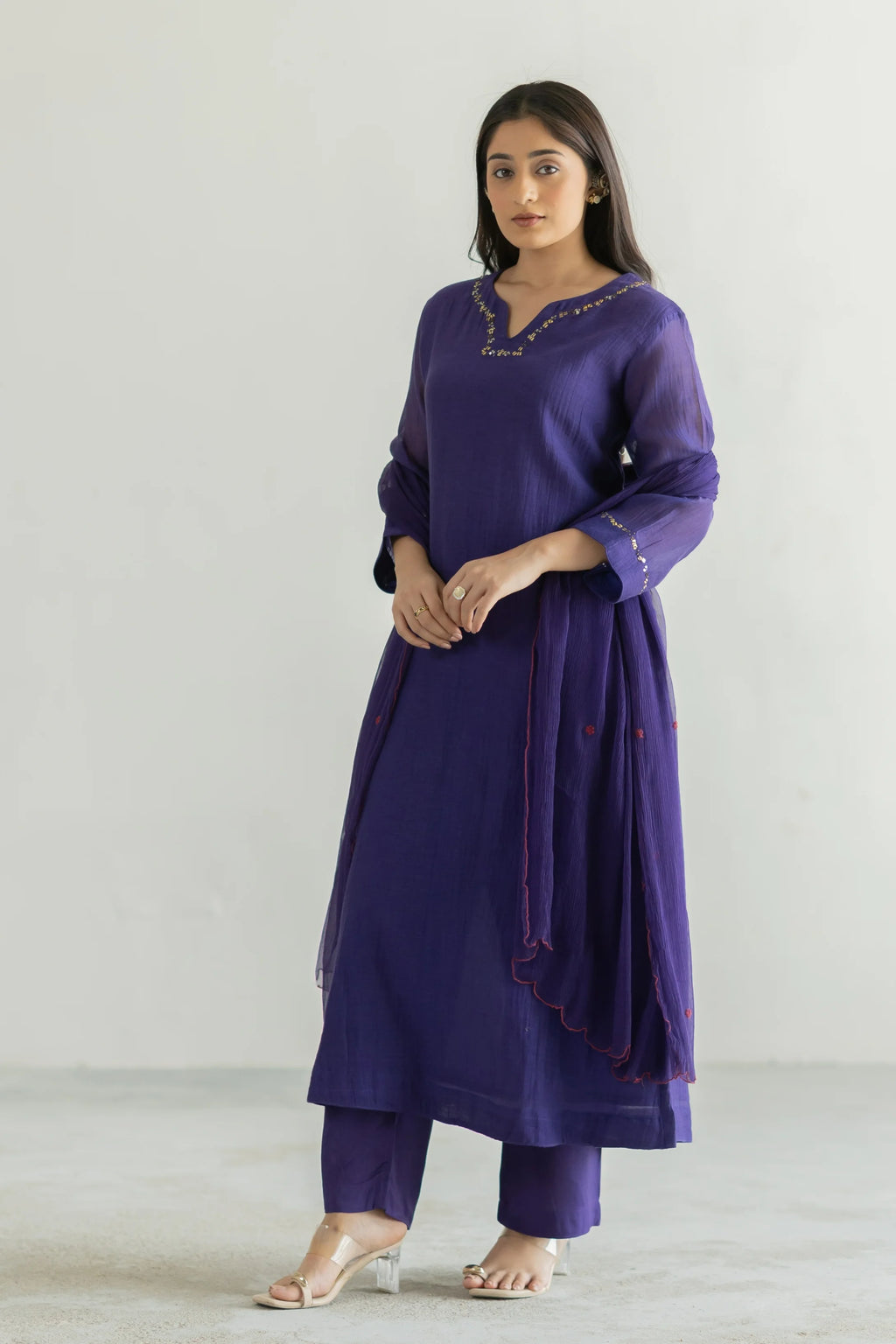 Riwaayat Mul Chanderi Suit Set