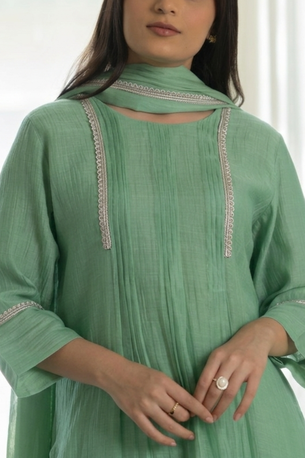Zehra Mul Chanderi Suit Set