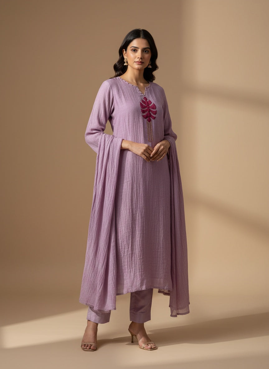 Evara Mul Chanderi Suit Set