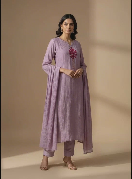 Evara Mul Chanderi Suit Set