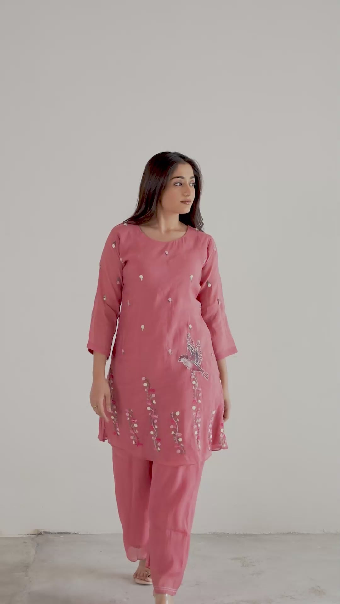 Flora Mul Chanderi Co-ord Set